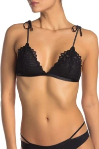 Cravatta Free People Intimates Mila Bralette in pizzo nera taglia small nuova con etichette - Foto 1 di 2