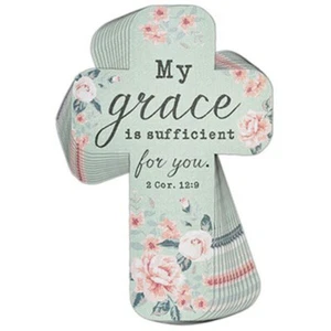 CHRISTIAN BOOKMARK: My Grace Is Sufficient For You (Cross Shaped - 12 PACK) - Imagen 1 de 3