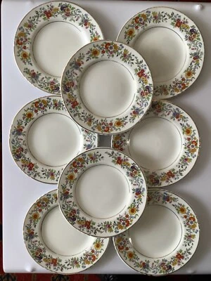 John Maddock & Sons Ltd Made in England Royal Virteous 6" Plates x 8 Antique - image 1 of 4