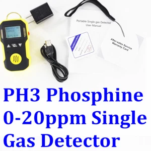 Detector de gas portátil PH3 fosfina USB recargable resistente al agua 0-20 ppm - Imagen 1 de 12