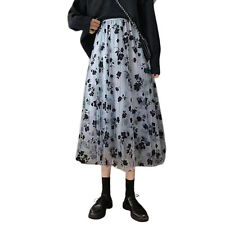 Skirt Soft Exquisite Floral Pattern Pleated Vintage Mid-length Dress Embroidery