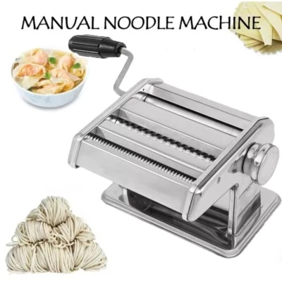 Fresh Pasta Maker Stainless Steel Roller Machine for Spaghetti Noodle Fettuccin - Image 1 of 4