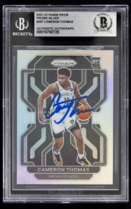 Cameron Thomas Signed 2021-22 Panini Prizm Rookie Silver Card #297 (Beckett) - Picture 1 of 2