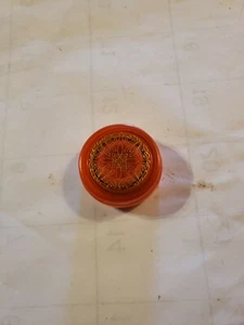 Vintage faltbare Tasse mit Versteck orange & multi transparent Reise Camping Hongkong - Bild 1 von 5
