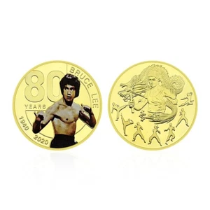 Kung Fu Bruce commemorative coin Medal pendant double - Picture 1 of 7