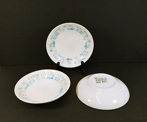 3x Ciotole Cereali Vintage MCM Blue Heaven di Royal China 8" Diam Zuppa - Foto 1 di 8