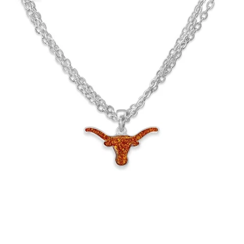 Texas Longhorns Game Day Glitter Necklace Jewelry Gift Licensed UT Cover