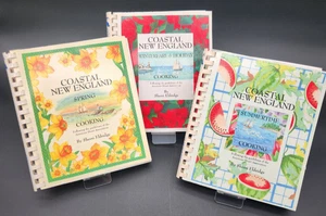 Set of 3 Coastal New England Cookbooks Spring-Winterfare & Holiday-Summer SIGNED - Imagen 1 de 5