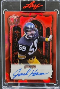 JACK HAM 2025 LEAF METAL HALLOWEEN BLOOD PARALLEL AUTO 10/13 STEELERS HOF - Picture 1 of 2