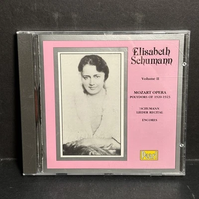 ELISABETH SCHUMANN — VOLUME II (1990) Classical Opera CD SCHUMANN LIEDER Mozart - Image 1 of 3