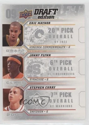 2009 Draft Edition Class Eric Maynor Jonny Flynn Stephen Curry #D-MFC Rookie RC - Image 1 of 2