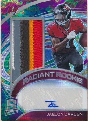 2021 Spectra Radiant Rookie Patch Signatures Celestial #11 Jaelon Darden /75 - Image 1 of 2