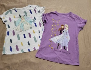 2-Pack Girl's T-Shirt Disney Frozen 2 Elsa Anna Short Sleeve Size 7 Top - Picture 1 of 13
