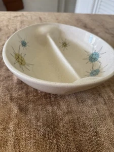 Vintage Franciscan Atomic Starburst 8 1/4" Divided Bowl, MCM, neuwertig  - Bild 1 von 5