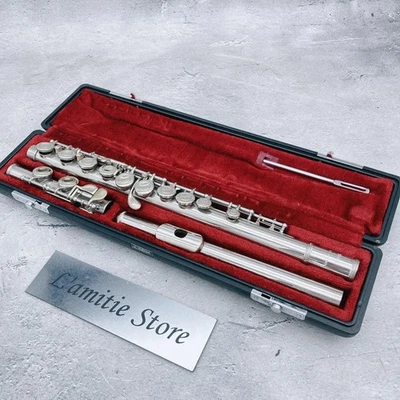 YAMAHA YFL-211 Flauto Bianco Bronzo Argento Placca YFL211 E Meccanismo... - Immagine 1 di 4