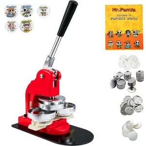 Button Maker Machine Badge Pin Machine 2.25" 58MM 500 Free Parts Press Kit - Picture 1 of 12
