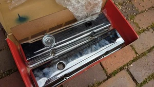 SBC 305 350 V8 Perimeter Baffled Valve Covers By Rpc Chrome - Picture 1 of 3