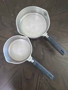 2 Vintage Wagner Ware Sidney O Magnalite 4672P 2QT Gourmet Pan & Magnalite 1Qt GHC - Foto 1 di 5