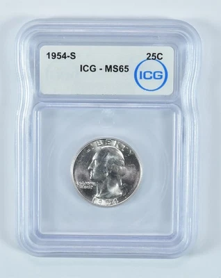1954-S Washington Quarter MS65 ICG *0388 - Image 1 of 4