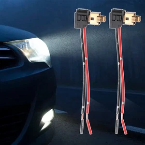 NEW 2 X H1 H3 Socket Extension Wiring Harness Connector LED Headlight Adapter - Picture 1 of 24