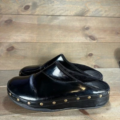 Fitflop Gogh Pro Mujer Talla 11 Zapatos Negro Charol Comodidad Zuecos Foto 1 de 4