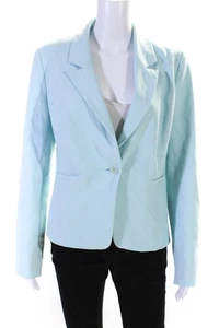 Chaqueta Blazer Classiques Entier Mujer Solapa Muescada Un Botón Azul Talla 10 - Imagen 1 de 8