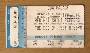 1991 RED HOT CHILI PEPPERS PEARL JAM NIRVANA SAN FRANCISCO CONCERT TICKET STUB 2 - Picture 1 of 2