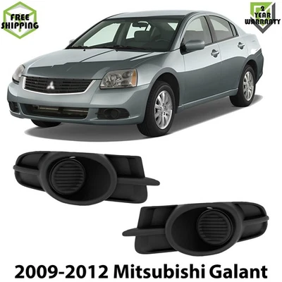 Front Fog Lights Cover Textured Left & Right Side For 09-2012 Mitsubishi Galant - Imagem 1 de 4