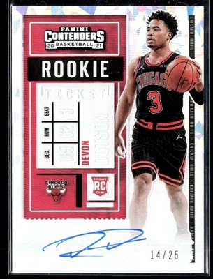 2020-21 Panini Contenders #143 Devon Dotson Cracked Ice Ticket #/25 - Image 1 of 2