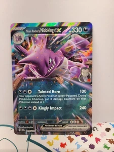 Team Rocket's Nidoking ex 119/182 Destined Rivals Pokemon Card COMBINED SHIP A - Picture 1 of 4