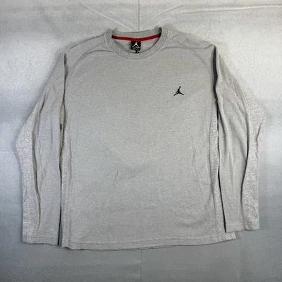 Air Jordan Thermal Shirt Mens XXL Gray Jumpman Logo Waffle Knit Long Sleeve - Image 1 of 4