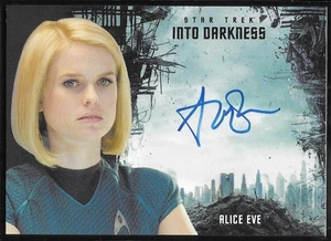 2013 Rittenhouse Star Trek Beyond Into Darkness AUTOGRAPH card - Alice Eve auto - Picture 1 of 2
