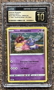 Galarian Slowpoke #SWSH126 Cosmo Holo - CGC Pristine 10 - Picture 1 of 2