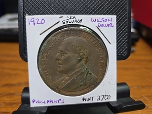 1920 US Philippines WILSON Sea Salvage /So Called Dollar MANILA MINT Bronze. - Picture 1 of 4