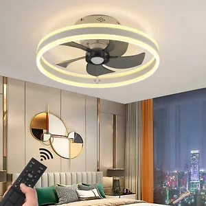 LED Deckenleuchte Fan Deckenventilator Lampe Beleuchtung + Fernbedienung Moderne - Bild 1 von 18
