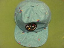 Vintage Maui & Sons (Oh Snaps) Adjustable Snapback Palm Trees Blue Hat/Cap. 90s.