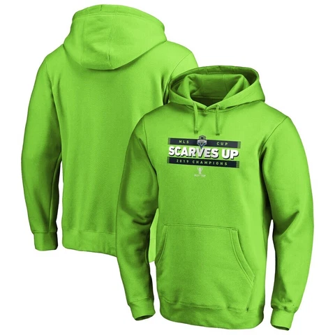 SEATTLE SOUNDERS Mens Large Hoodie Sweatshirt NEW w/tags Runs Small L 2019 CHAMP Cover