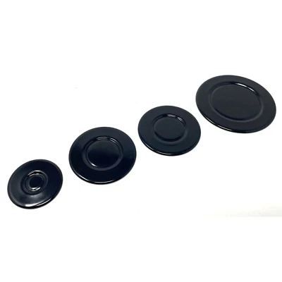 Kit 4 piattelli spartifiamma 4 fuochi neri lucidi cucina gas Bompani Boreal Fox