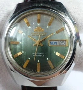 💙💛✅ORIENT VERY RARE✅3 STARS Automatico 21 jewels Giappone Orologio da polso Uomo Vintage - Foto 1 di 12