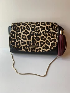 Kate Spade leopard print leather handbag shoulder bag - used once leopard print - Picture 1 of 11