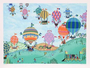 Jack Hofflander, Balloon Race, Screenprint, signed and numbered in pencil - Picture 1 of 2