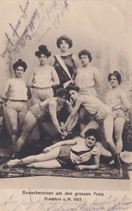 WRESTLING - Frauen Wettbewerb Damenringkampf Konkurrenz 1903 Frankfurt Postkarte - Bild 1 von 2