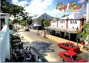 Cartolina Ricks and Sloppy Joe's Bars, Key West, Florida Main Street - Foto 1 di 2