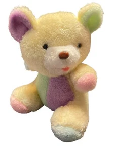 VTG 1983 RAINBOW CHIME 10” Plush Bear w Jingle Chime Rattle Toy Teddy Bear - Picture 1 of 10