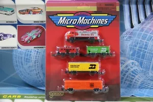 MICRO MACHINES GALOOB Mini Treno in Plastica SET 5 PEZZI NUOVO IN SCATOLA - Foto 1 di 7