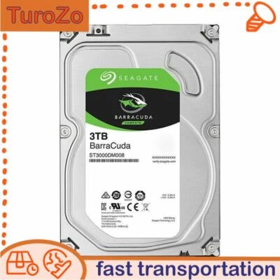 ST3000DM008 Seagate BarraCuda 3 TB Internal 3.5" Hard Drive 7200RPM SATA 6Gb 64M - Image 1 of 3