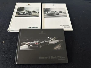 Porsche Boxster 2012 2011 edición alemana negra folleto y catálogos de tapa dura 987 - Imagen 1 de 14