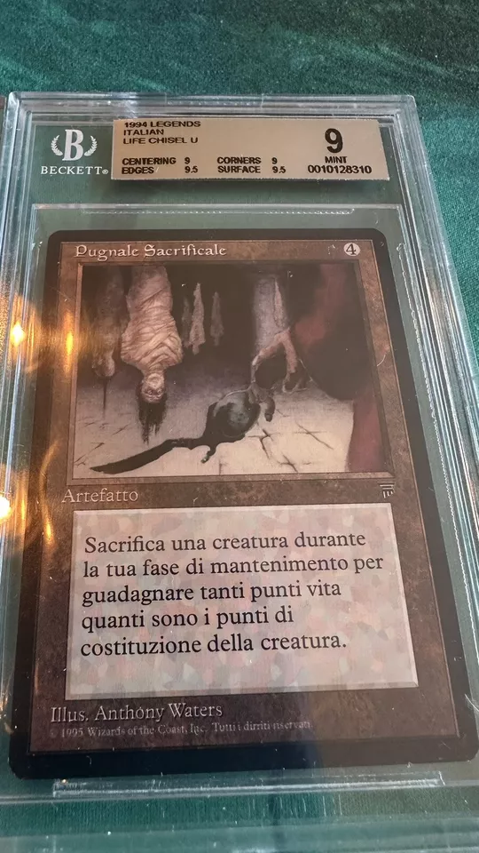 1 x Graded BGS MTG 1 x Life Chisel - Legends ITALIAN -MAGIC THE GATHERING- 9.0++ - Image 1 of 1