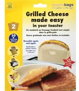 NEW Toastabags Reusable Toaster Bags (2 Pk) - Reusable 50 Times - Reheat Snacks! - Picture 1 of 1