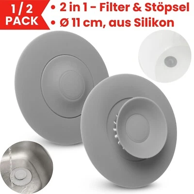 Universal Abflussstopfen Haarsieb Filter Abflusssieb Spüle Waschbecken Badewanne - Bild 1 von 4
